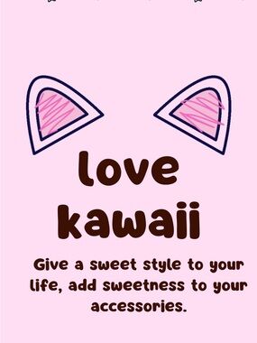 Kawaii 'Love' Give a sweet style to your life ❤️🌸